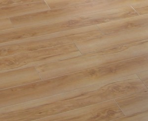 Laminate flooring has the appearance of traditional wood flooring.